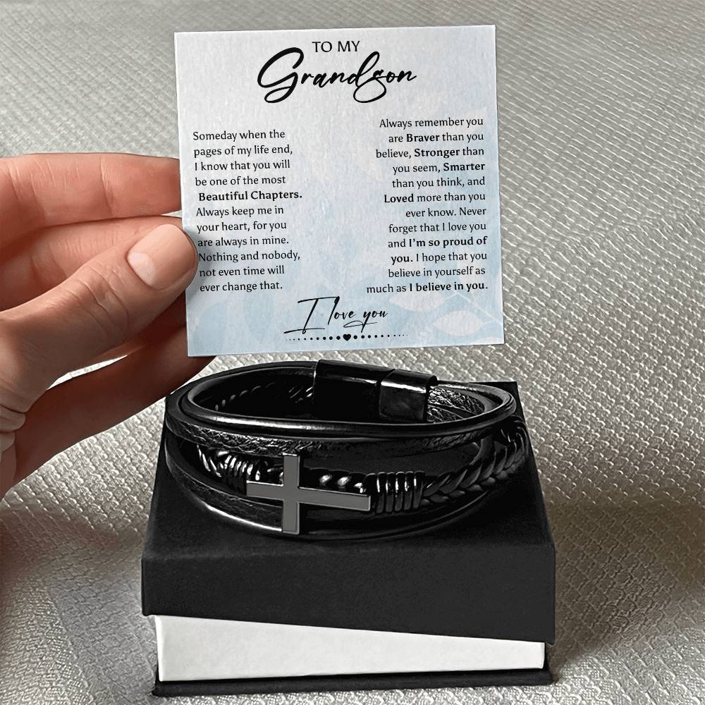 Grandson- Cross bracelet