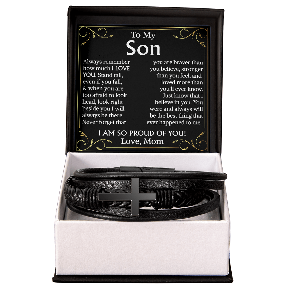 son braclet cross love mom