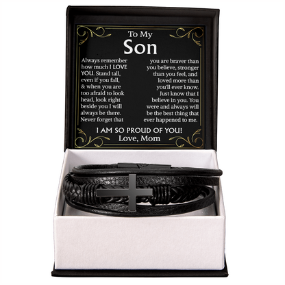 son braclet cross love mom