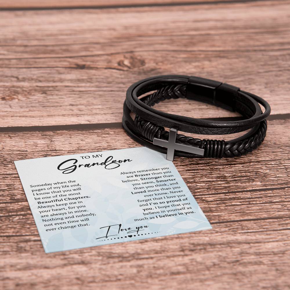 Grandson- Cross bracelet