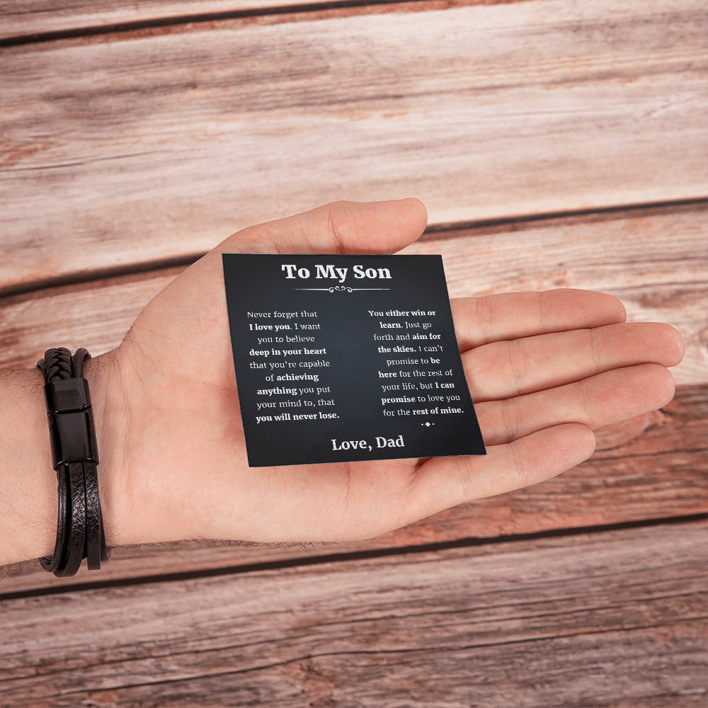 To My Son Bracelet Cross