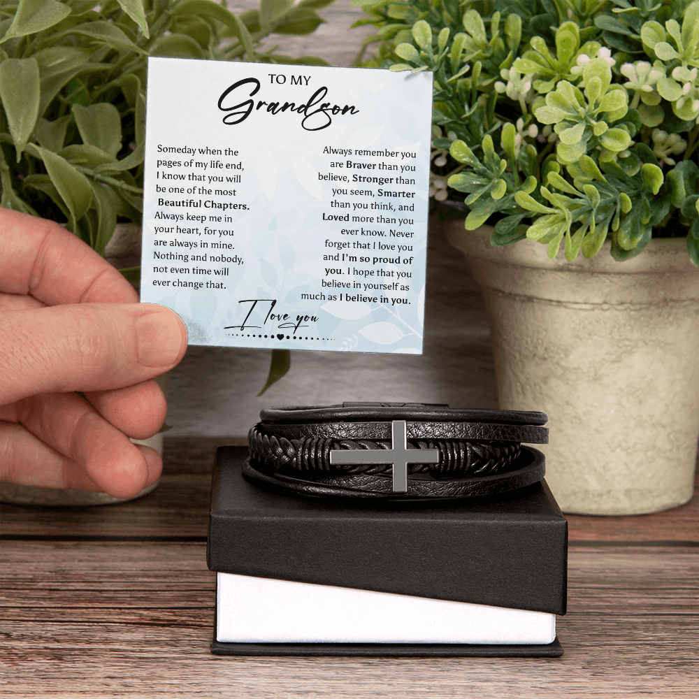 Grandson- Cross bracelet