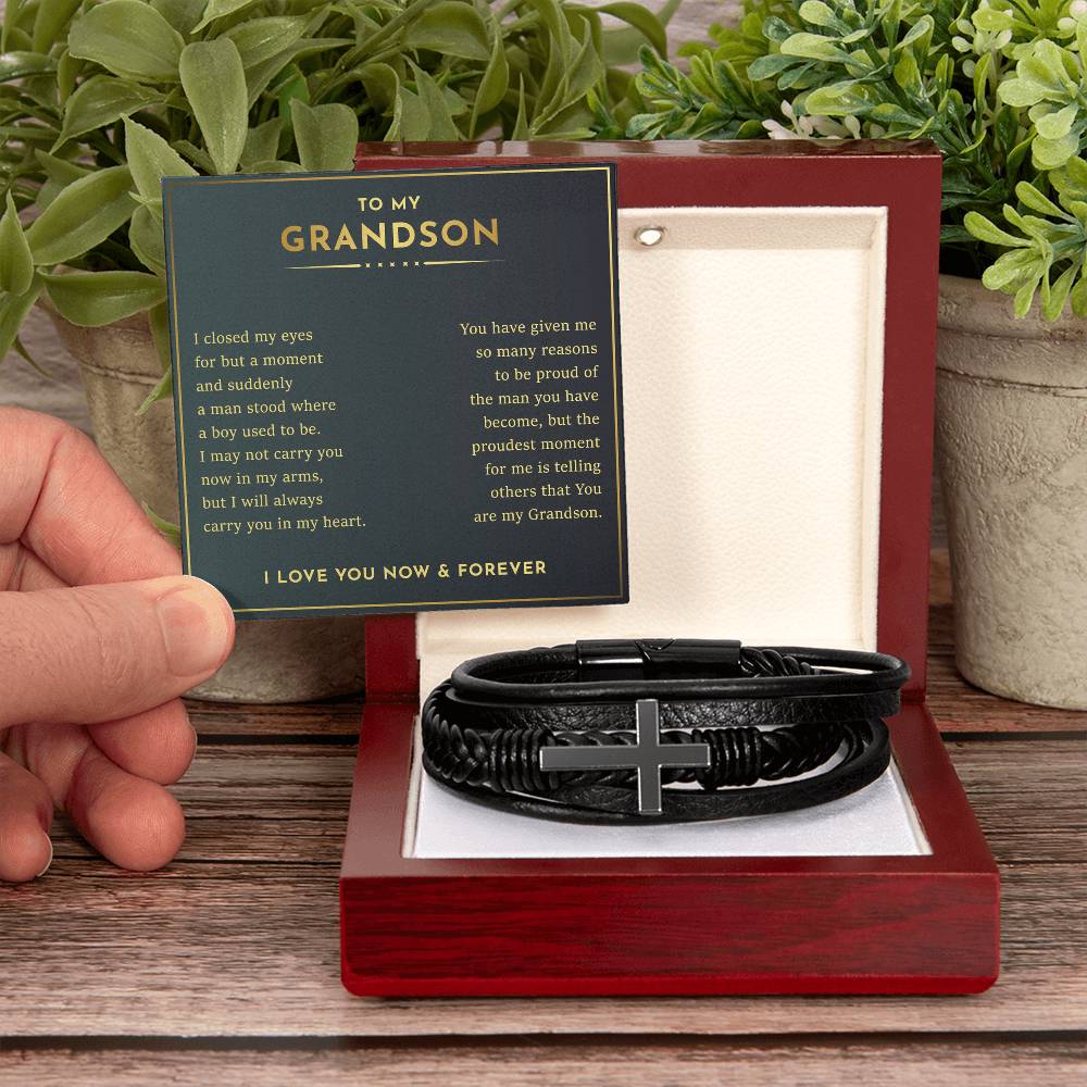 Grandson- Cross bracelet
