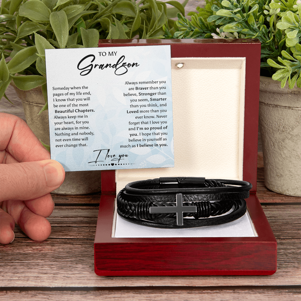 Grandson- Cross bracelet