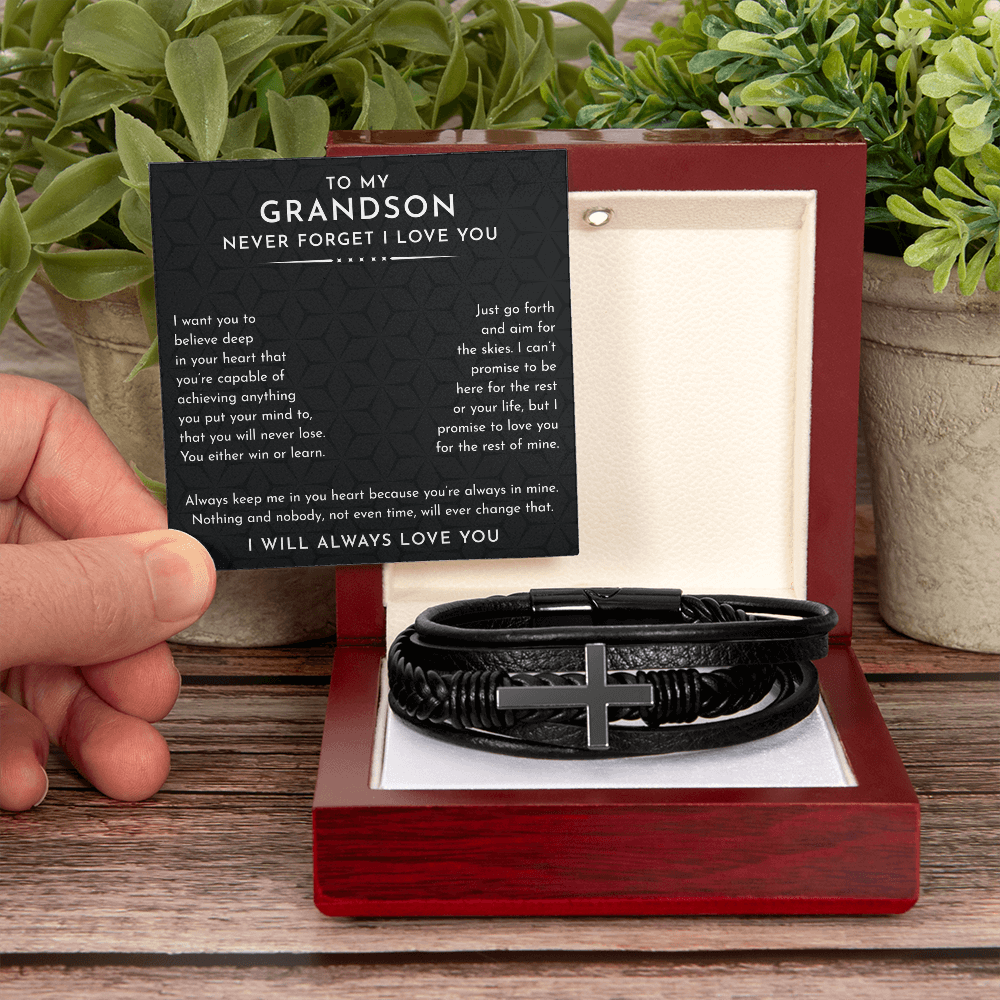 Grandson- Cross Bracelet