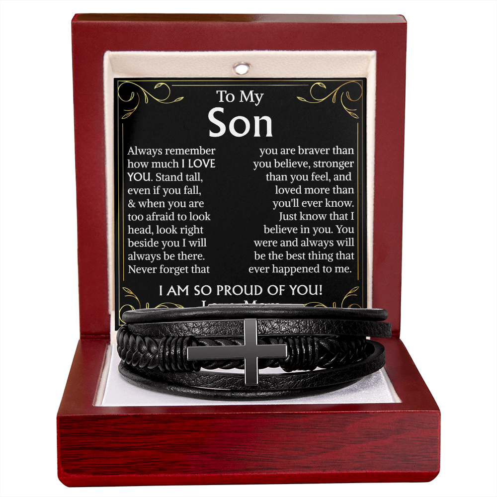 son braclet cross love mom