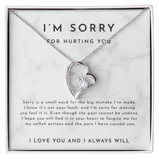 I'm Sorry Gift Necklace Apology Gift For Partner Gift for Wife 925 Silver Necklace Best Wife Gift Jewelry Gift Wife Birthday Christmas