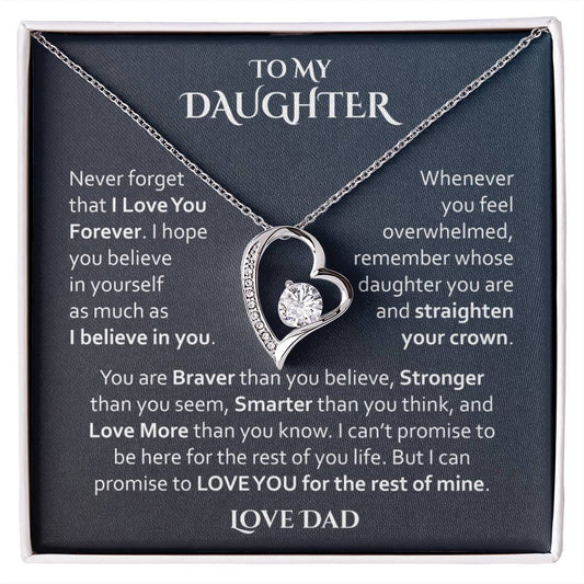 daughter heart necklace