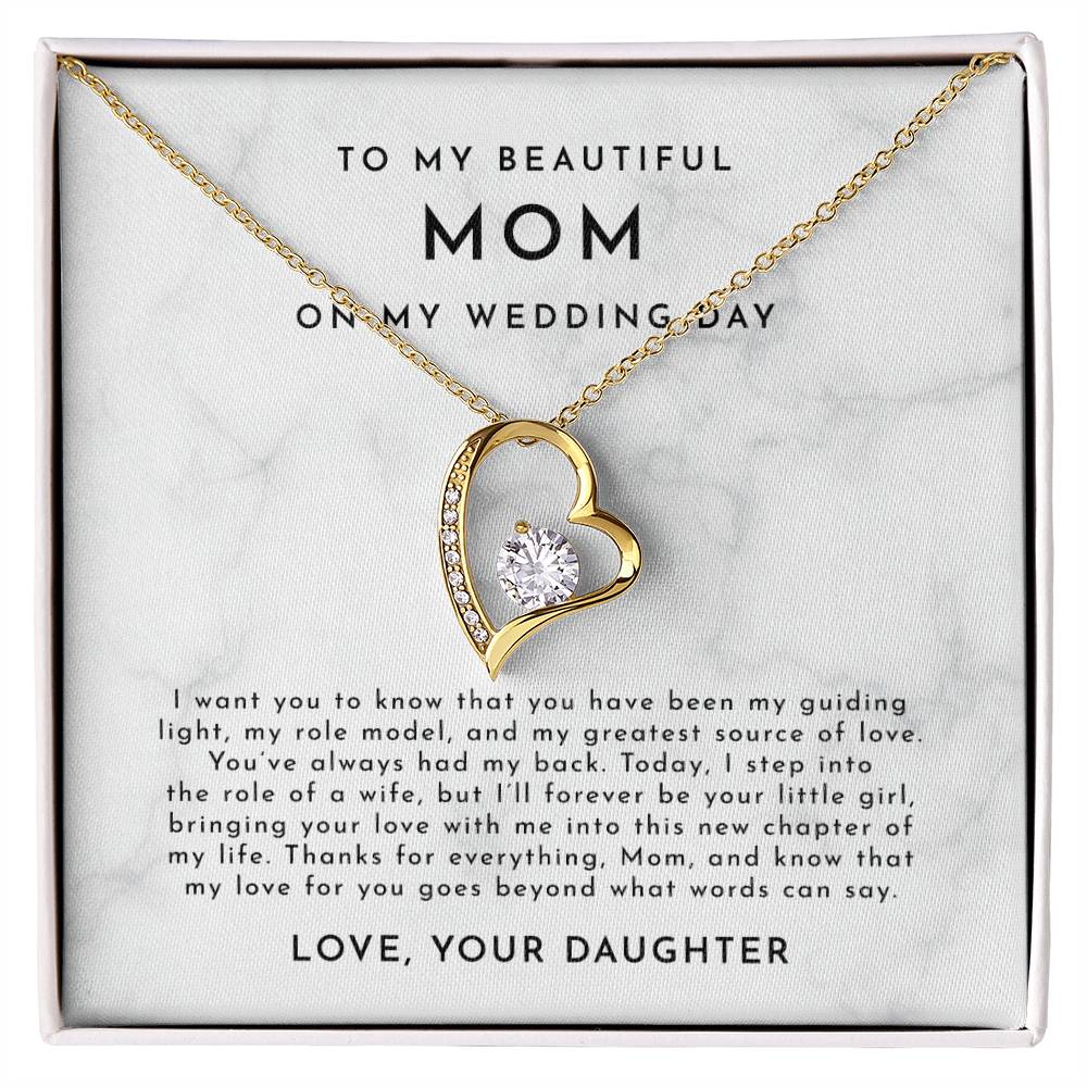 Mother Of The Bride Gift, To Mom From Daughter Gift, To My Mom On My Wedding Day Gift, Mother Of The Bride Gift Ideas, For My Mom Necklace