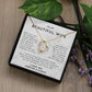 To My Beautiful WifeDelicate Heart Necklace, Wife Gift, Wife Necklace, Mothers Day Gift For Wife, Necklace For Wife From Husband, Gift For My Best Wife Ever, Christmas Gift For Wife, Birthday Gift For Wife With Message Card Necklace