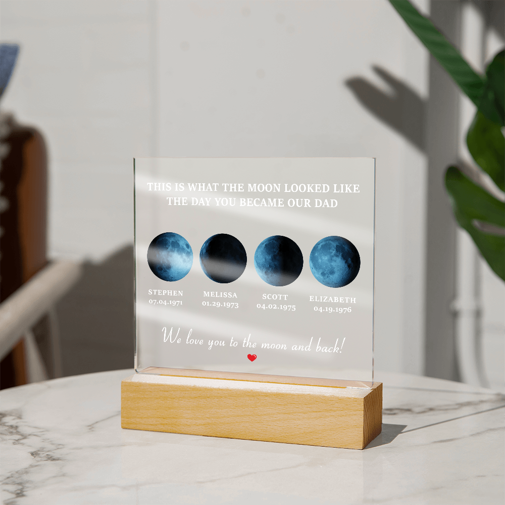 Melisa to Dad moon personalized