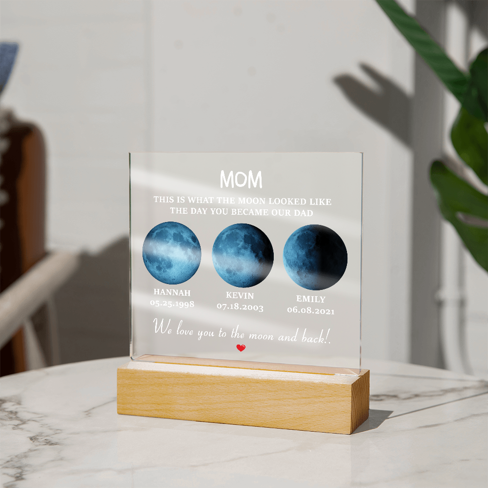 mom acrylic square mom personalized