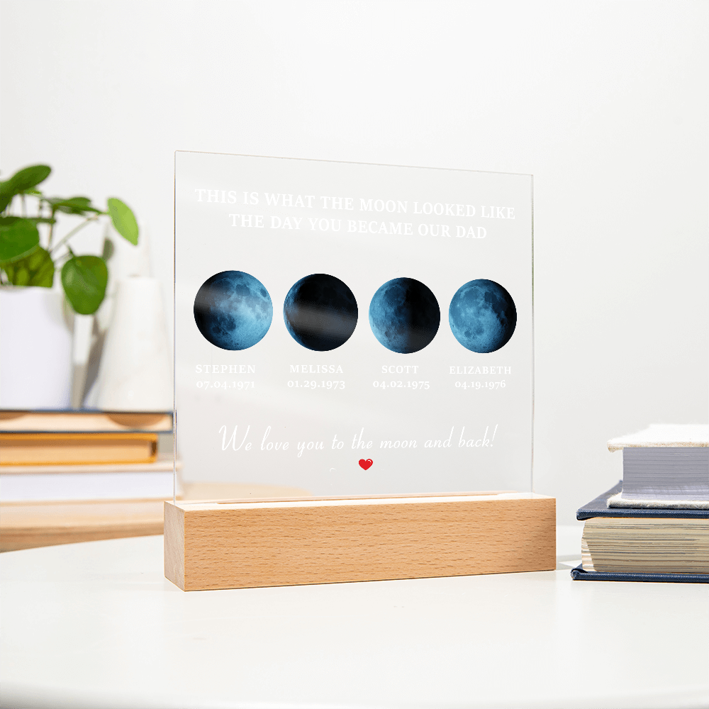 Melisa to Dad moon personalized