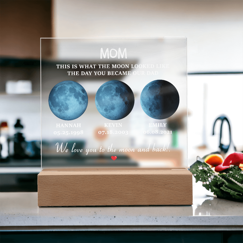 mom acrylic square mom personalized