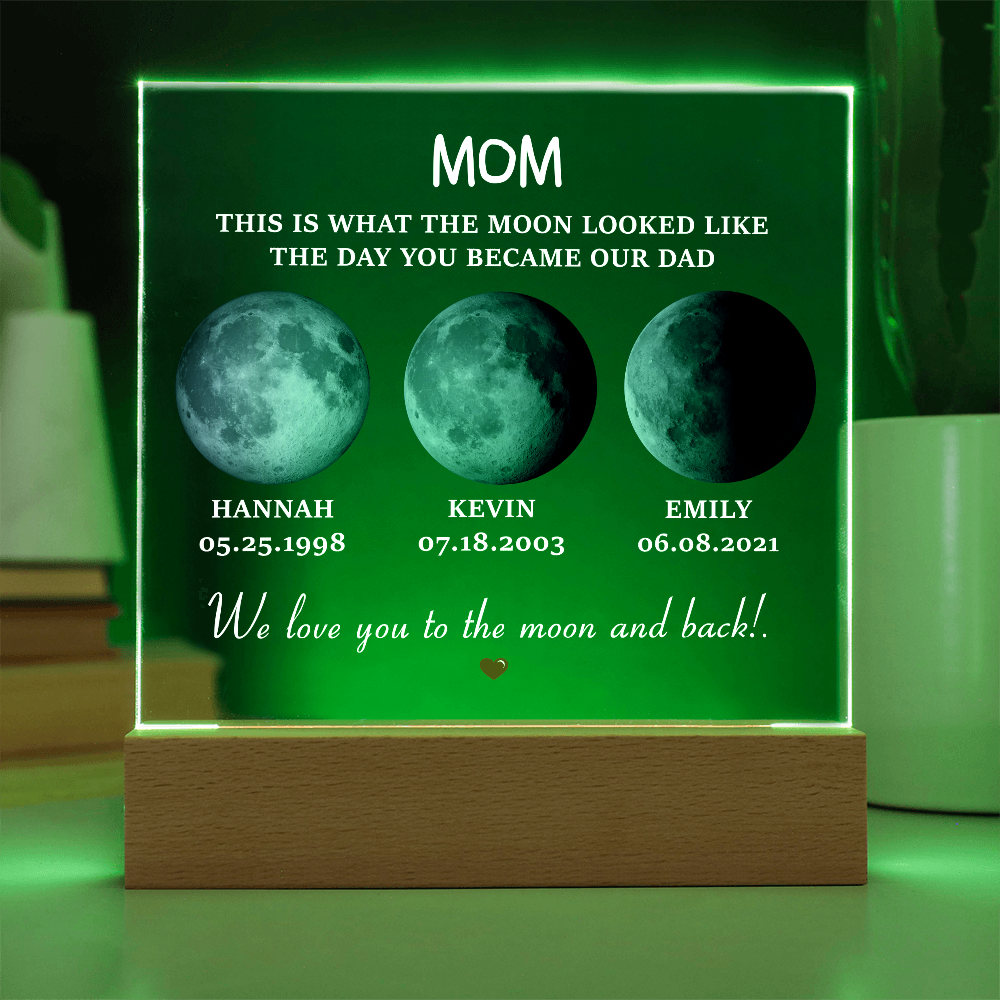 mom acrylic square mom personalized