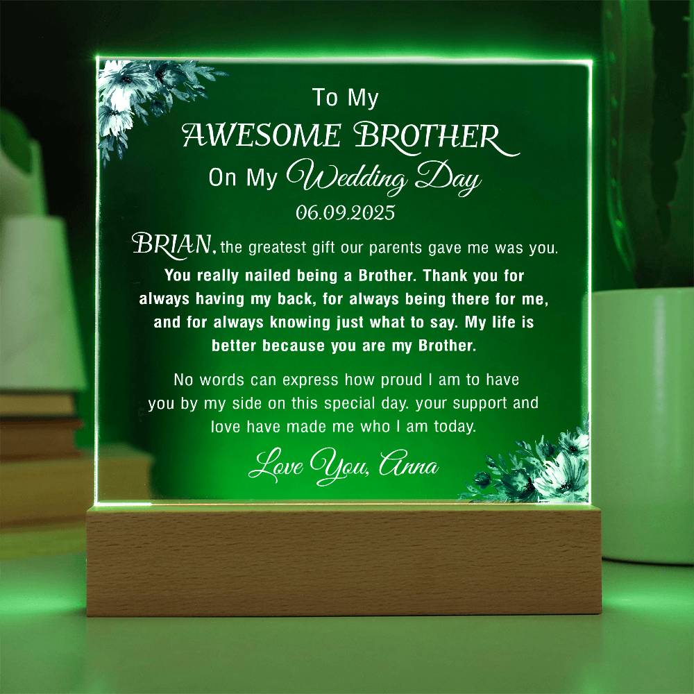 to my brother