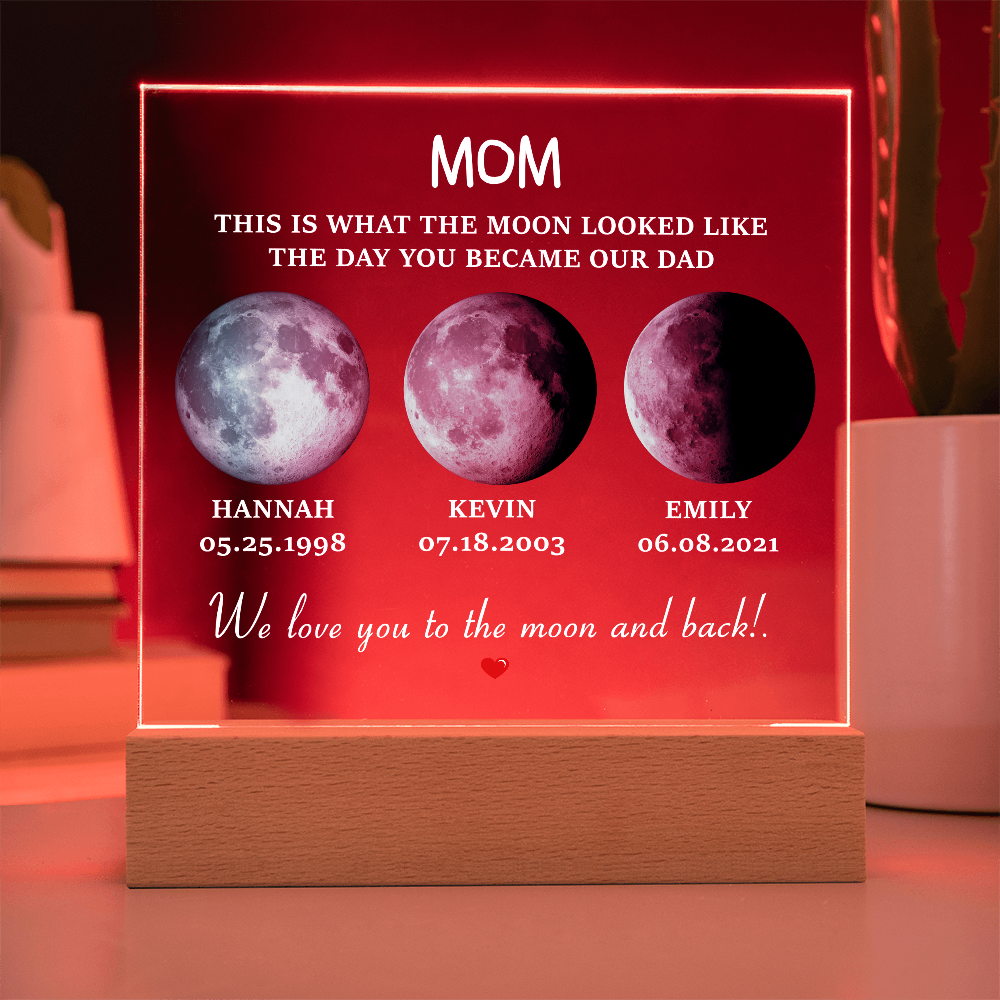 mom acrylic square mom personalized