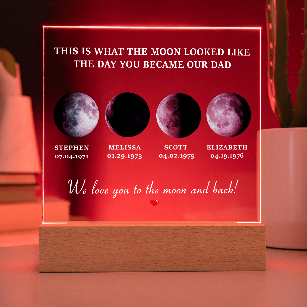 Melisa to Dad moon personalized