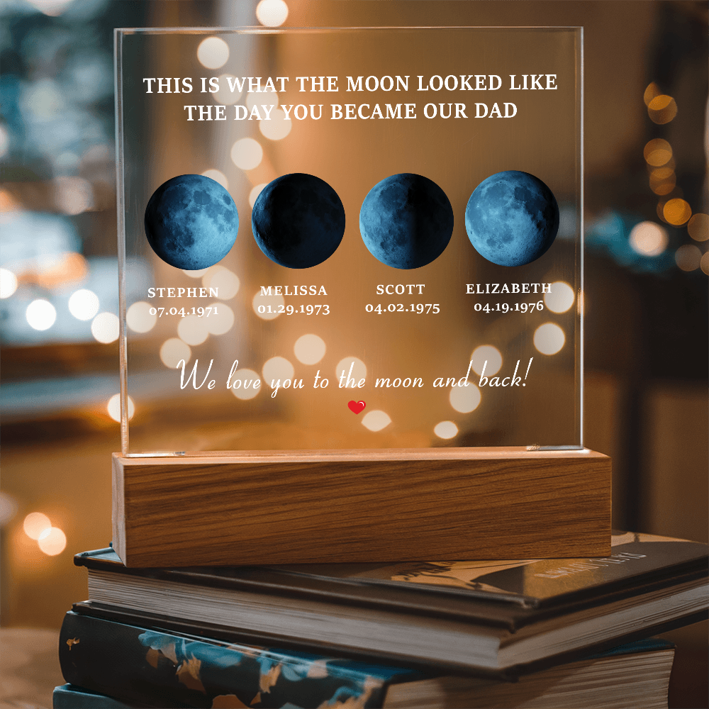 Melisa to Dad moon personalized