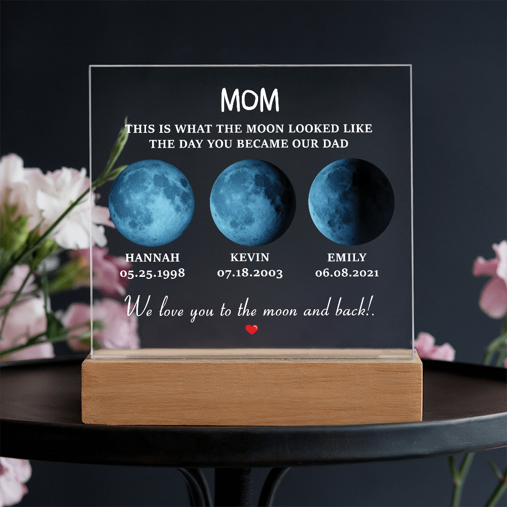 mom acrylic square mom personalized