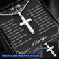 husband cross necklace