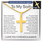 to my son cross neckalce