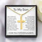 to my son cross neckalce