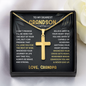 To My Grandson Cross Yellow