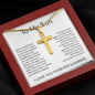 to my son cross neckalce